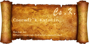 Csermák Katalin névjegykártya