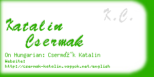 katalin csermak business card